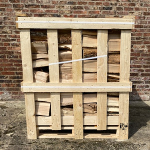 Large Oak Crate Sideway